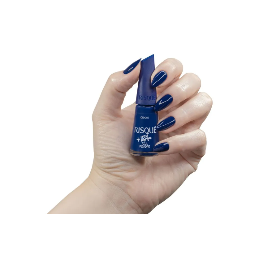 ESMALTE RISQUE AZUL PESADÃO COM 8 ML