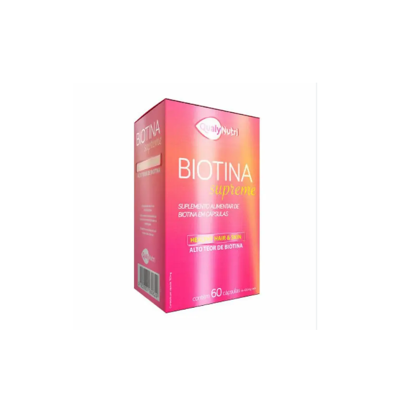 BIOTINA SUPREME + MSM 500MG COM 60 CAPSULAS QUALYNUTRI