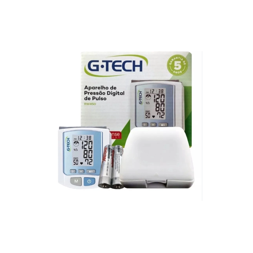 APARELHO MEDIDIR DE PRESSÃO DIGITAL PULSO G-TECH RW450