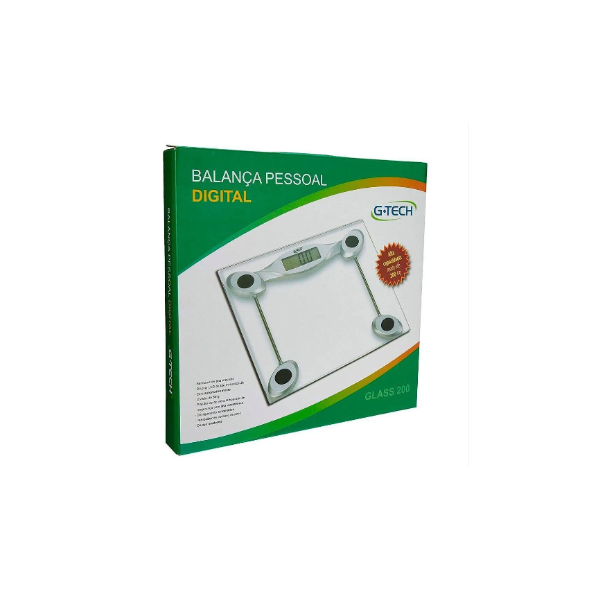 BALANÇA DIGITAL G-TECH GLASS 200 COM 1 UNIDADE