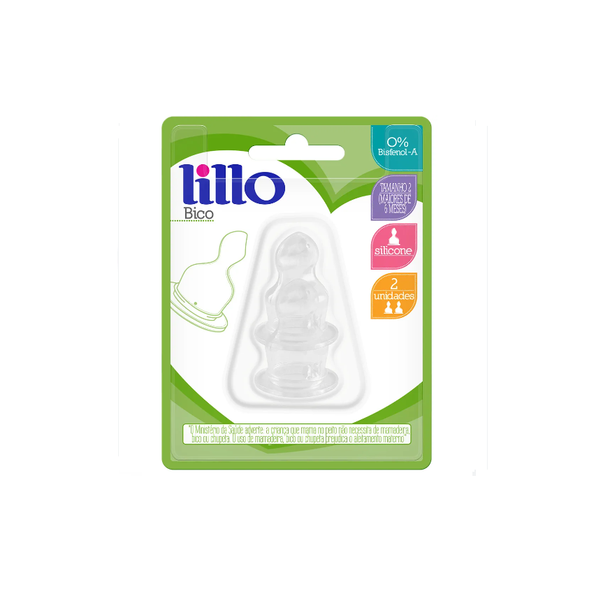BICO DE MAMADEIRA LILLO ORTODONTICO 6+ MESES 2 UND 