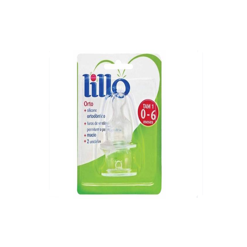 BICO DE MAMADEIRA LILLO ORTODONTICO 0-6 MESES 2 UND 