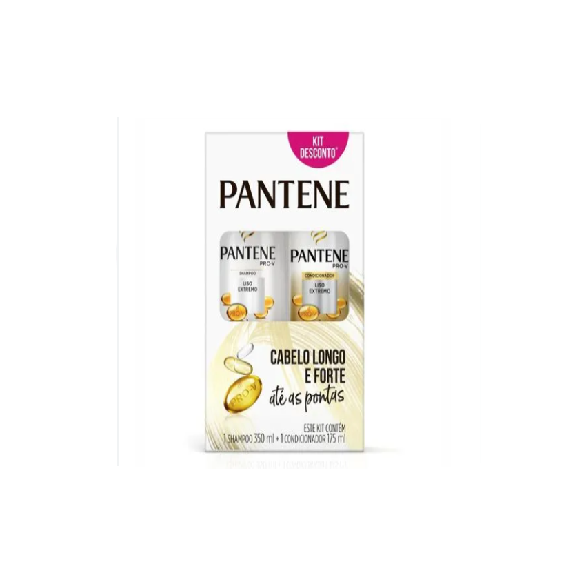 KIT PANTENE SHAMPOO 350 CONDICIONADOR 175 LISO EXTREMO