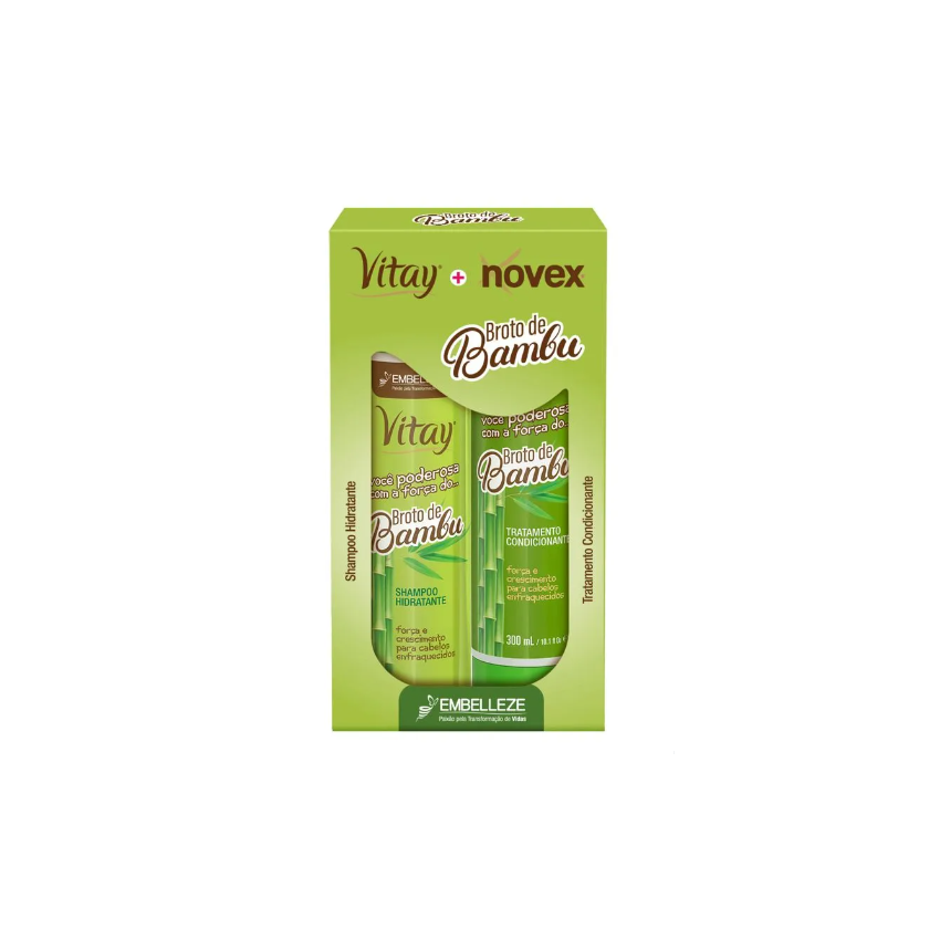 KIT VITAY SHAMPOO CONDICIONADOR BROTO DE BAMBU 300ML
