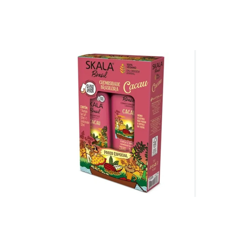 KIT SKALA SHAMPOO CONDICIONADOR 325ML CACAU
