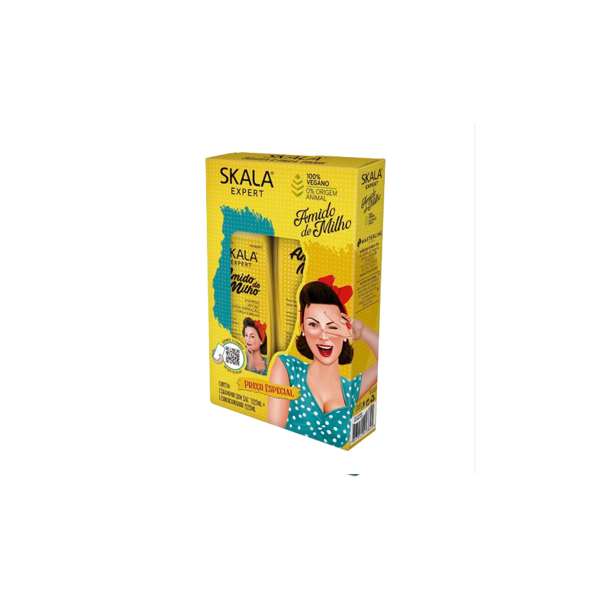 SHAMPOO E CONDICIONADOR SKALA AMIDO DE MILHO 325ml