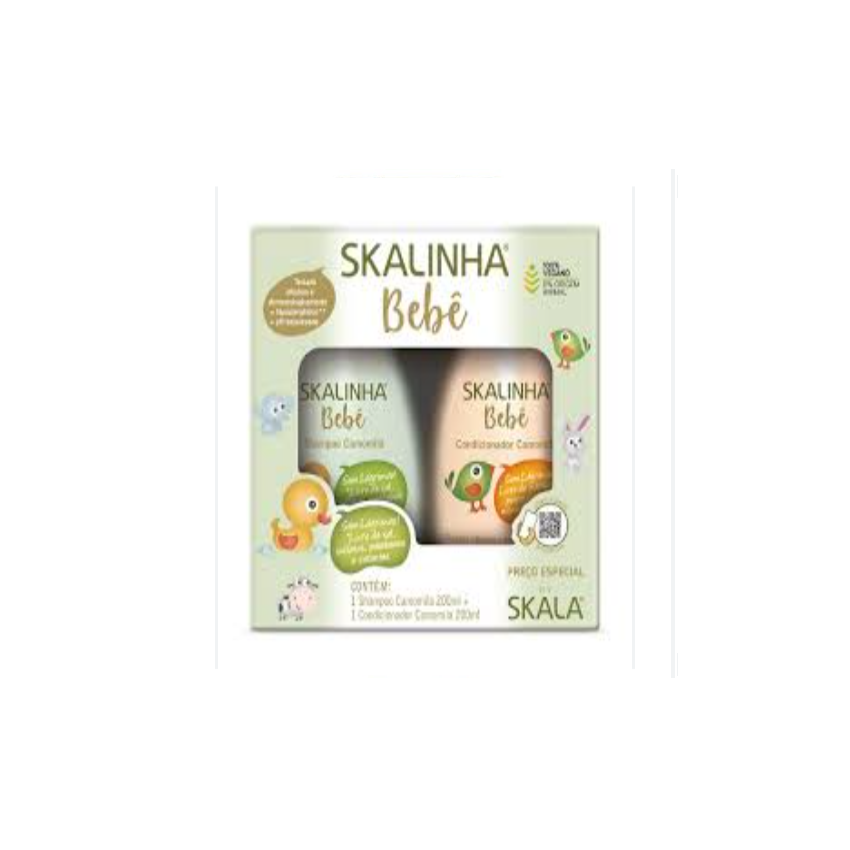 KIT SKALINHA SHAMPOO + CONDICIONADOR CAMOMILA 200ML CADA