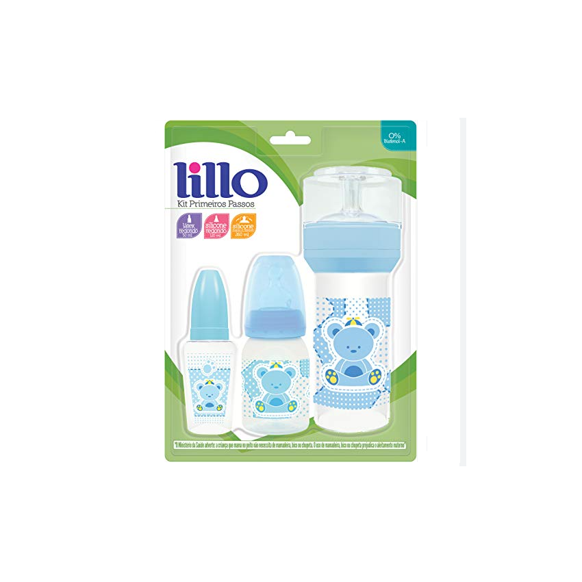 KIT MAMADEIRA LILLO PRIMEIROS PASSOS AZUL 3 UND 