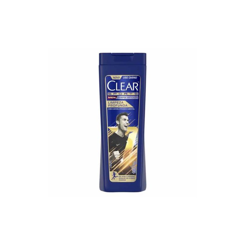SHAMPOO CLEAR MEN SPORTS LIMPEZA PROFUNDA 400ML