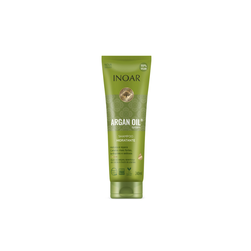 SHAMPOO INOAR HIDRATAÇÃO ARGAN OIL COM 240ML