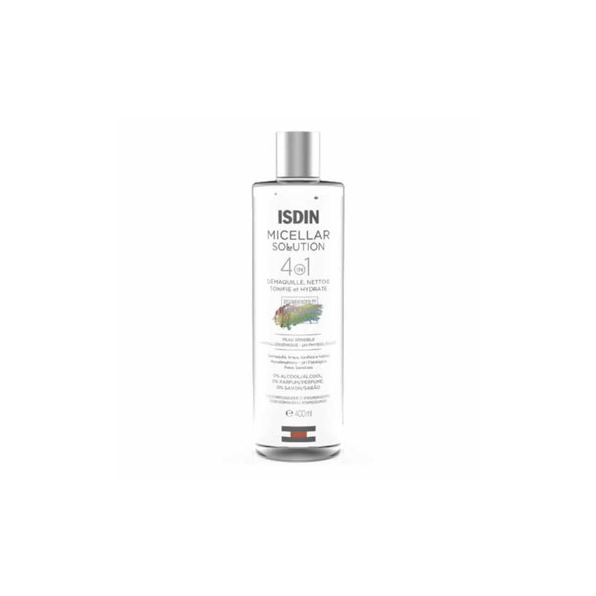 ISDIN MICELLAR SOLUTION 4 EM 1 400ML - VALIDADE 07/2026