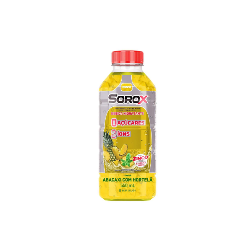 SOROX BEBIDA HIDRATANTE ABACAXI COM HORTELA 550ML-GENOMMA-