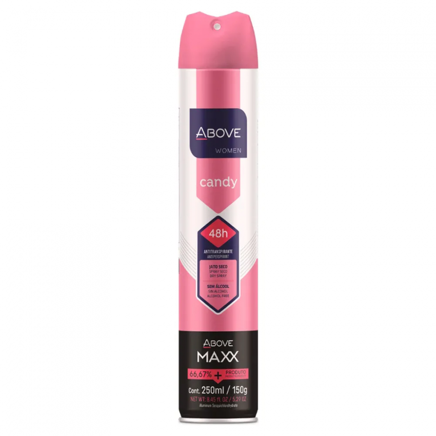 DESODORANTE AEROSOL ABOVE MAXX CANDY 250ML