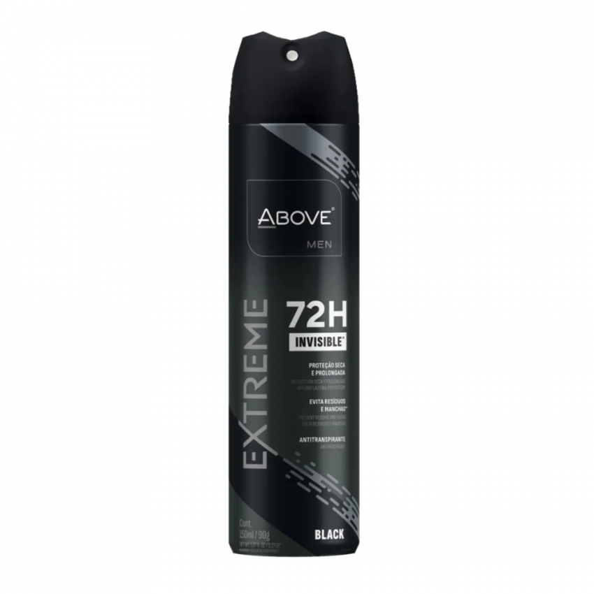 DESODORANTE AEROSOL ABOVE MEN EXTREME BLACK 150ML