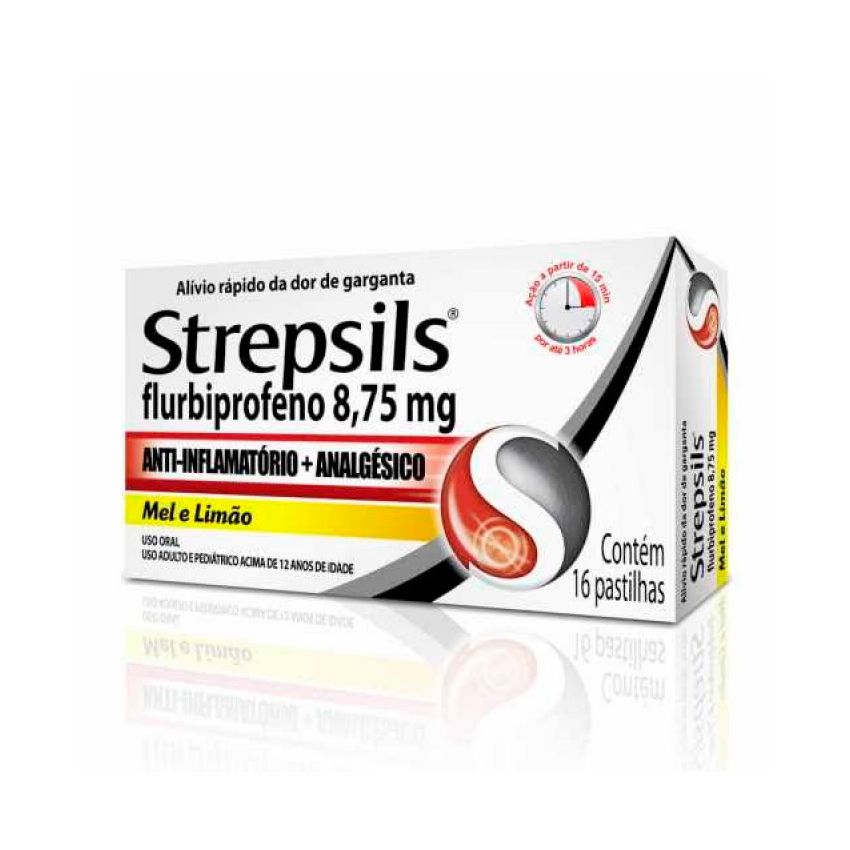 STREPSILS MEL E LIMÃO COM 16 PASTILHAS