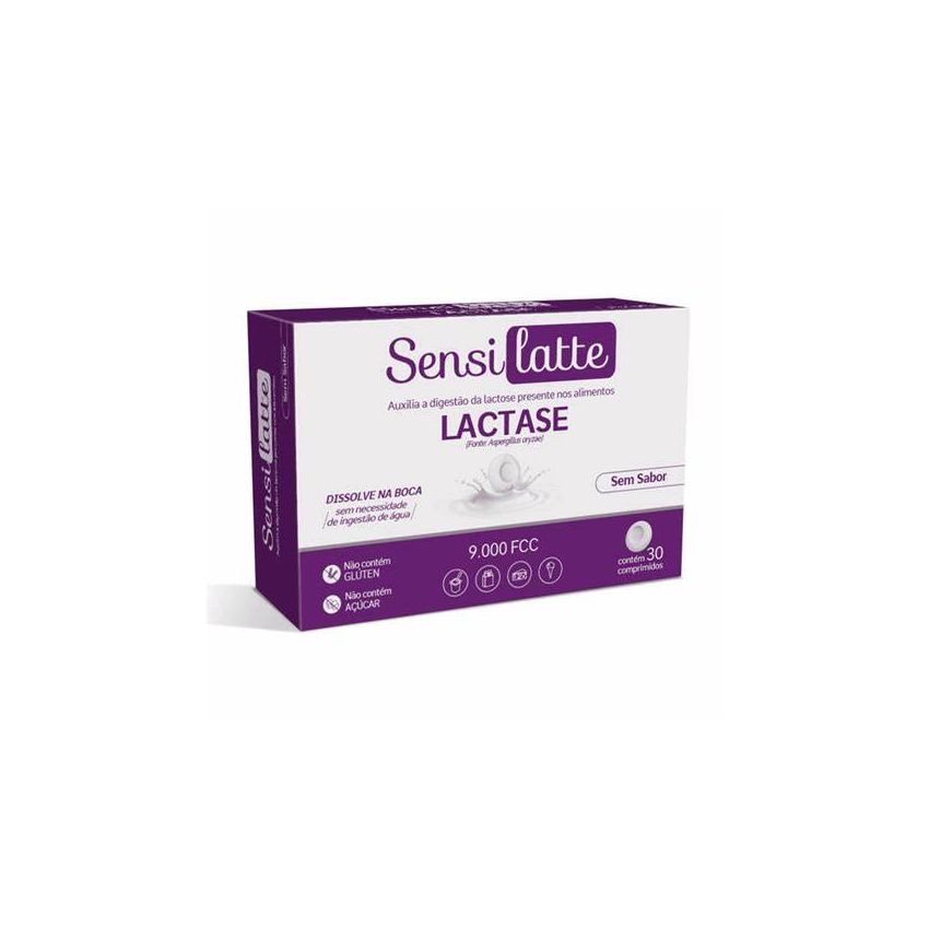 SENSILATTE SEM SABOR 9.000 FCC 30 COMPRIMIDOS 