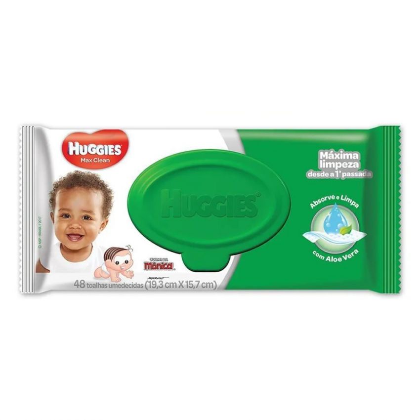 TOALHAS UMEDECIDAS HUGGIES TURMA DA MONICA 48UNIDADES
