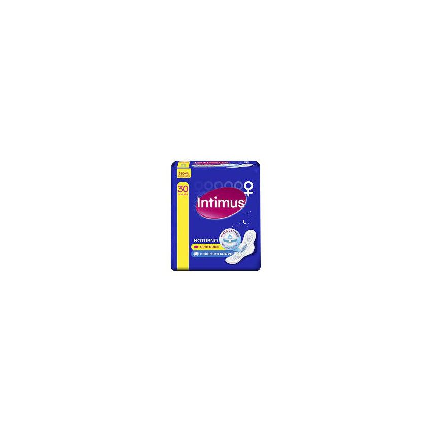 ABSORVENTE INTIMUS NOTURNO SUAVE COM ABAS COM 30 UNIDADES