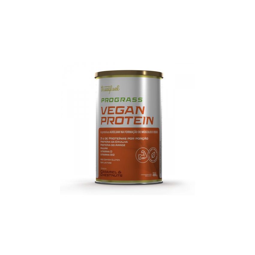 TRUSTFUEL SUPLEMENTO VEGAN PROTEIN CARAMEL CHESTNUTS 490G