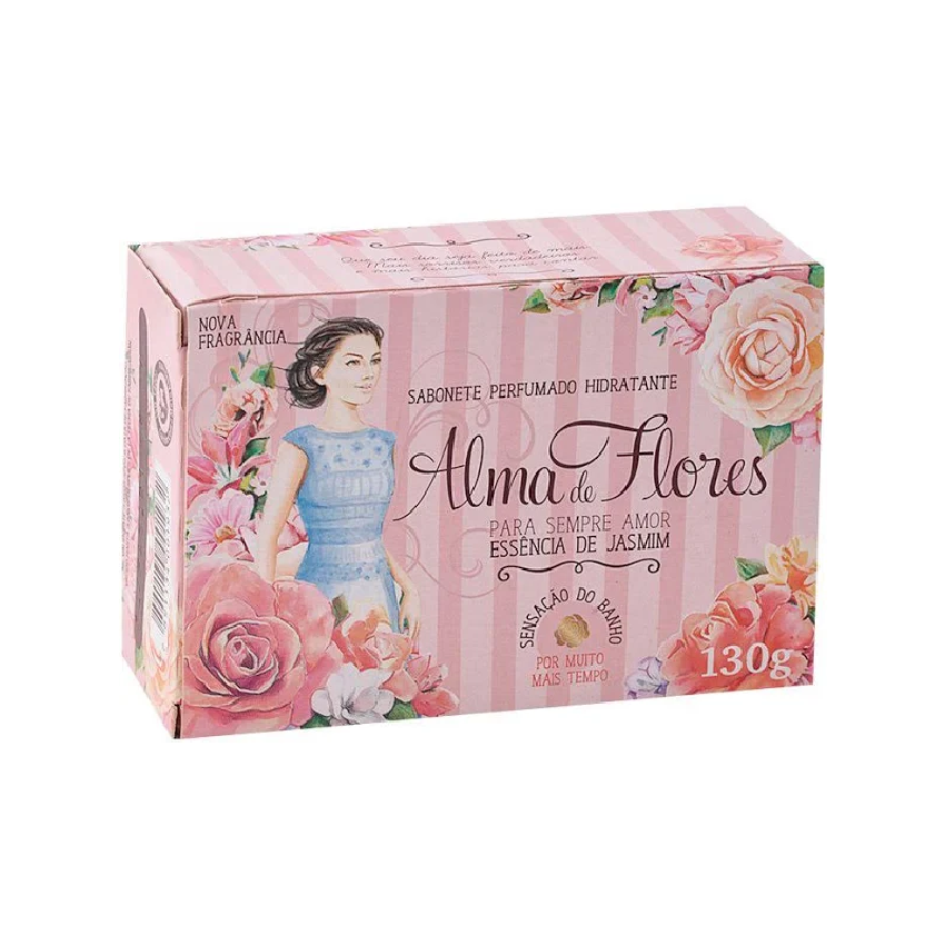 SABONETE EM BARRA ALMA DE FLORES JASMIN 130G