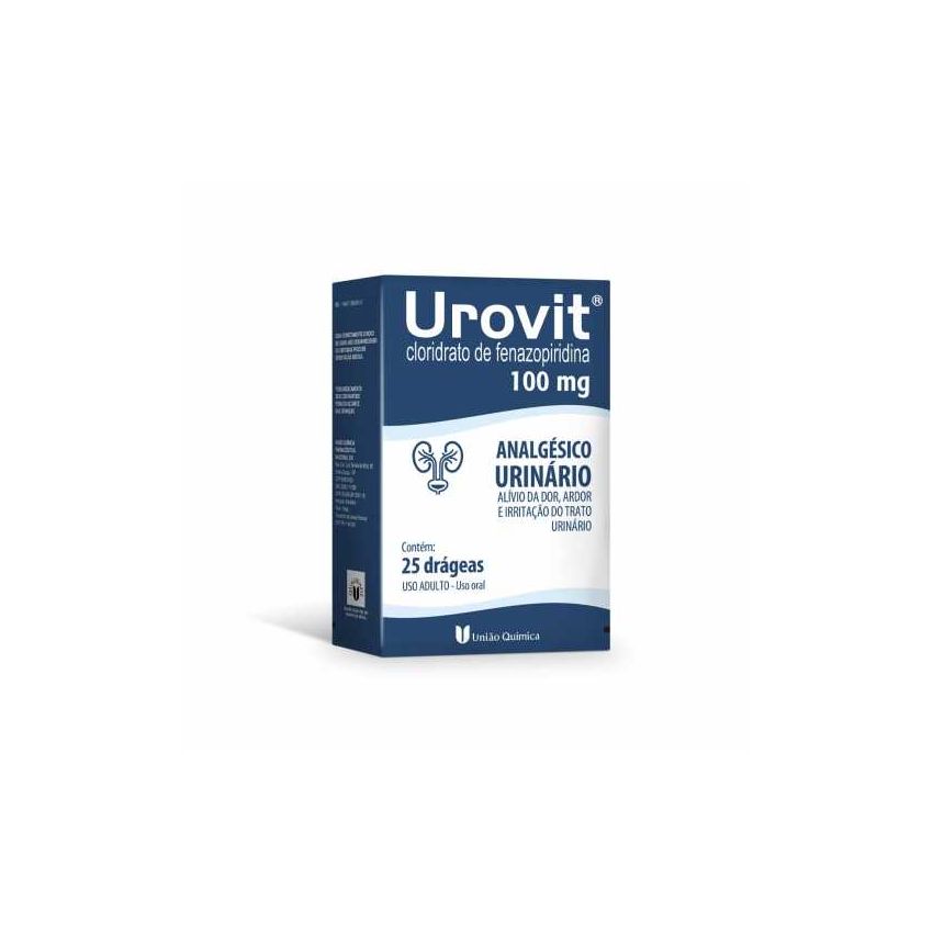UROVIT 100MG COM 25 DRÁGEAS-UNIÃO QUIMICA-