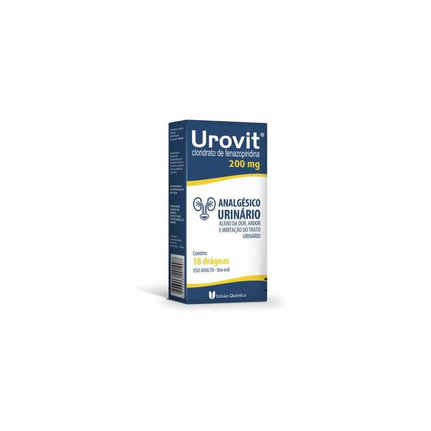 UROVIT 200MG 18 DRÁGEAS-UNIÃOQUIMICA-