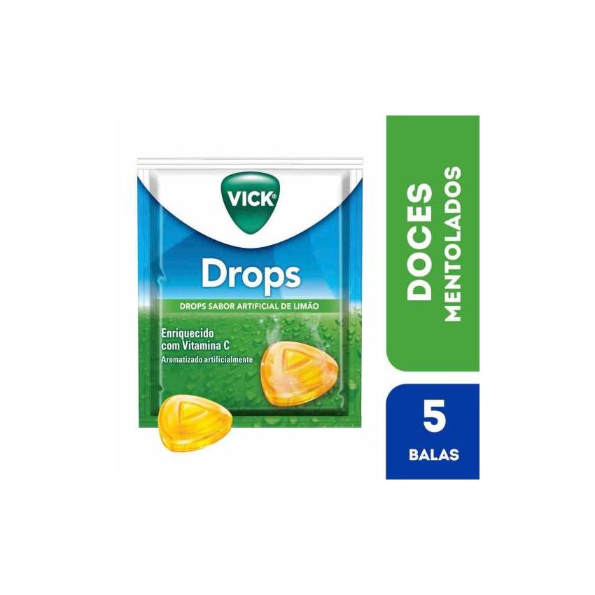 PASTILHA VICK LIMÃO COM 5 UNIDADES 