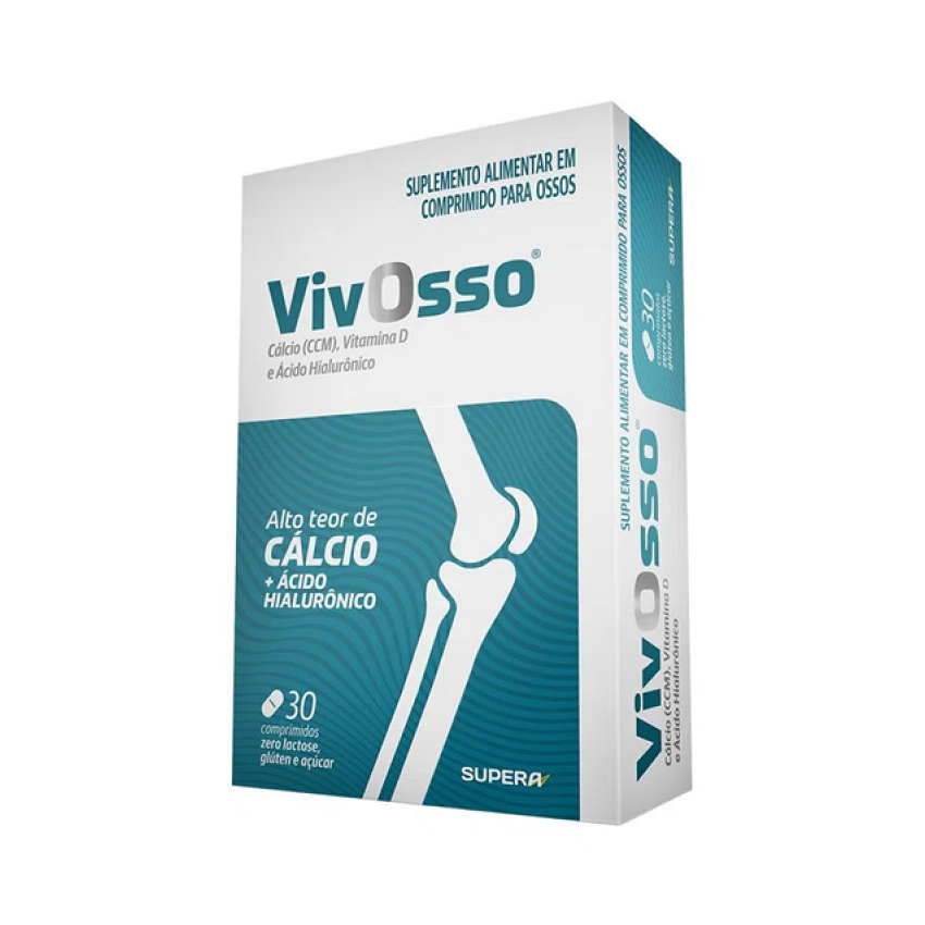 VIVOSSO CALCIO+ACIDO HIALURÔNICO COM 30 COMPRIMIDOS