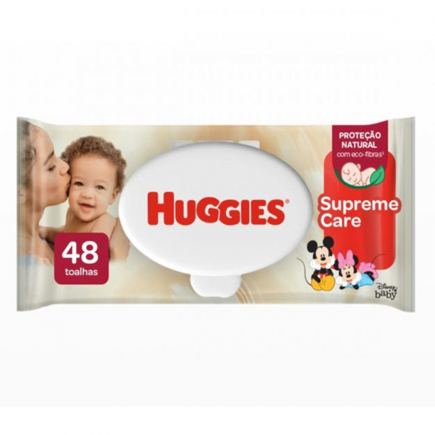 TOALHAS UMEDECIDA HUGGIES SUPREME CARE COM 48UNIDADES