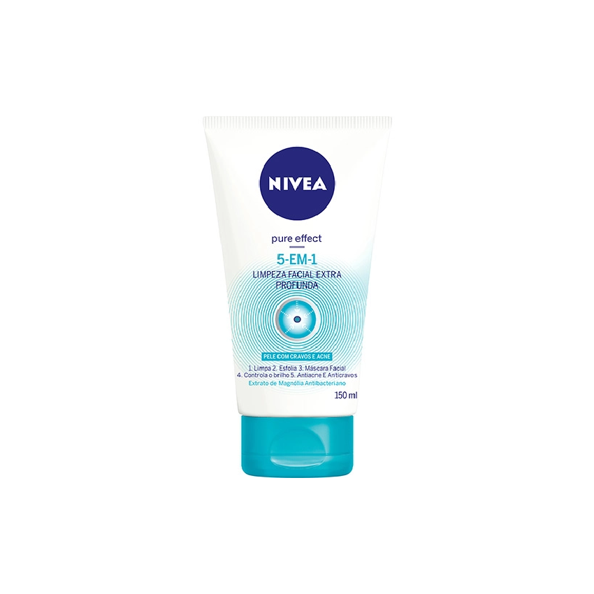 CREME FACIAL NIVEA PURE EFFECT 5 EM 1 150ML
