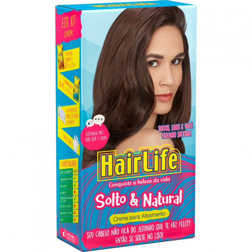 CREME ALISANTE HAIRLIFE SOLTO & NATURAL 180G