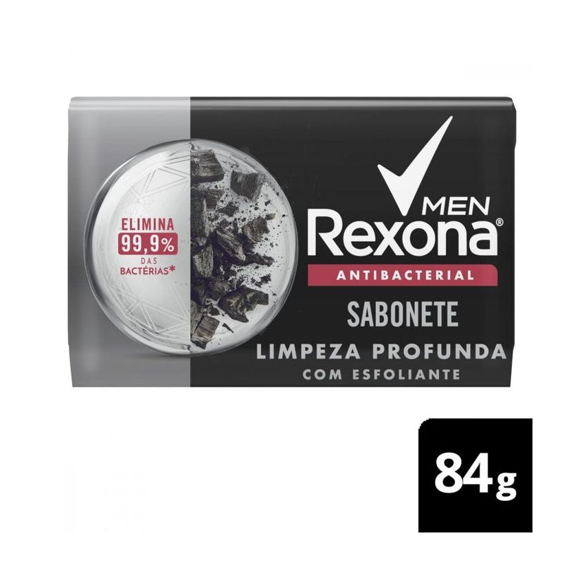SABONETE REXONA MEN 84GR ANTIBACTERIAL LIMPEZA PROFUNDA