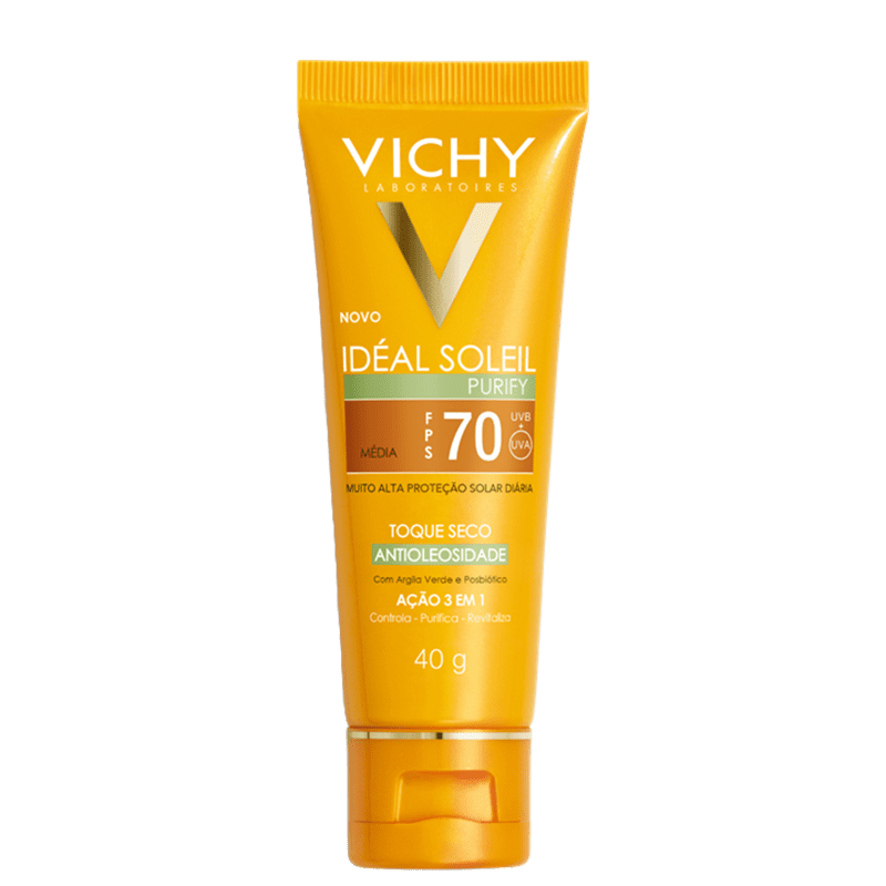 VICHY IDÉAL SOLEI PURIFY TOQUE SECO COR MÉDIA FPS70 40G  