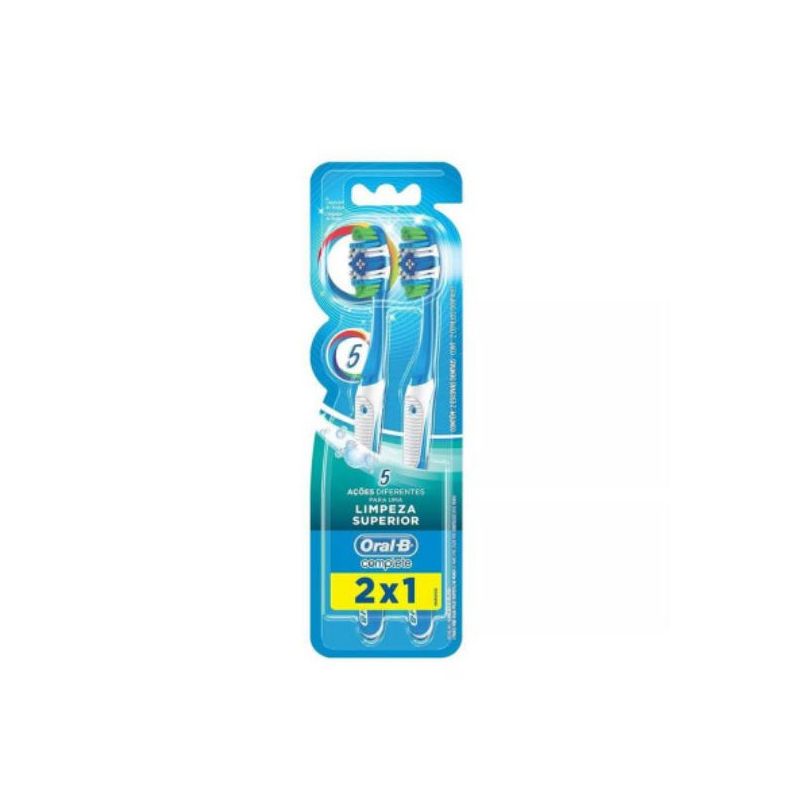 ESCOVA DENTE ORIAL-B COMPLETE MACIA Nº 40 COM 2 UNIDADES