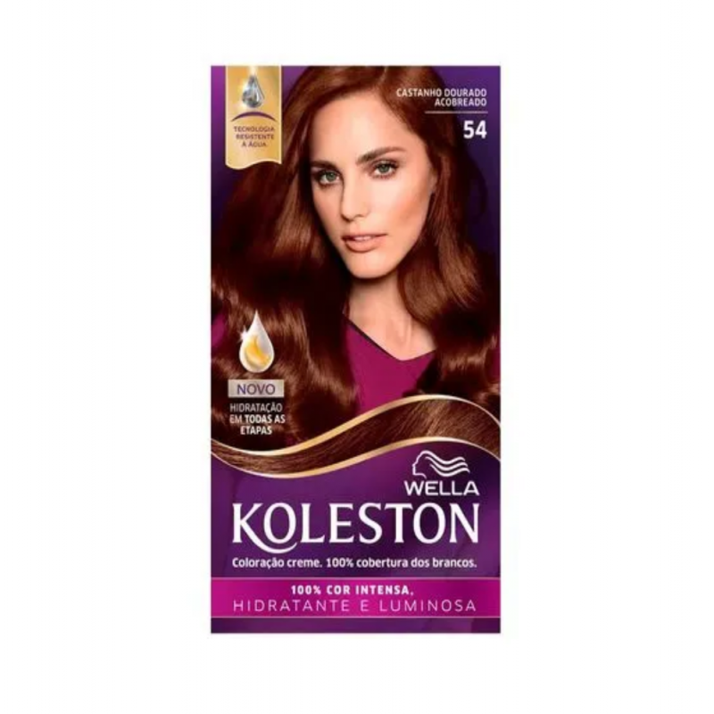 TINTURA KOLESTON CASTANHO DOURADO ACOBREADO 54