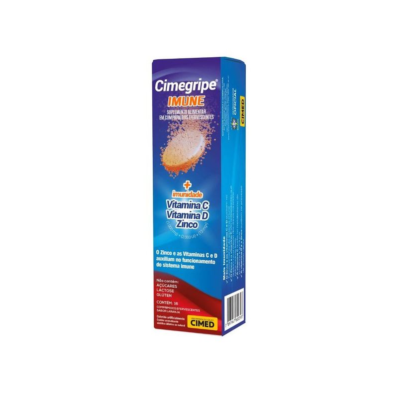 CIMEGRIPE IMUNE COM 16 COMPRIMIDOS SABOR LARANJA