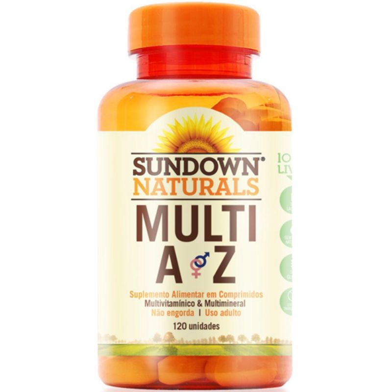 SUNDOWN NATURALS MULTI A Z COM 120 UNIDADES