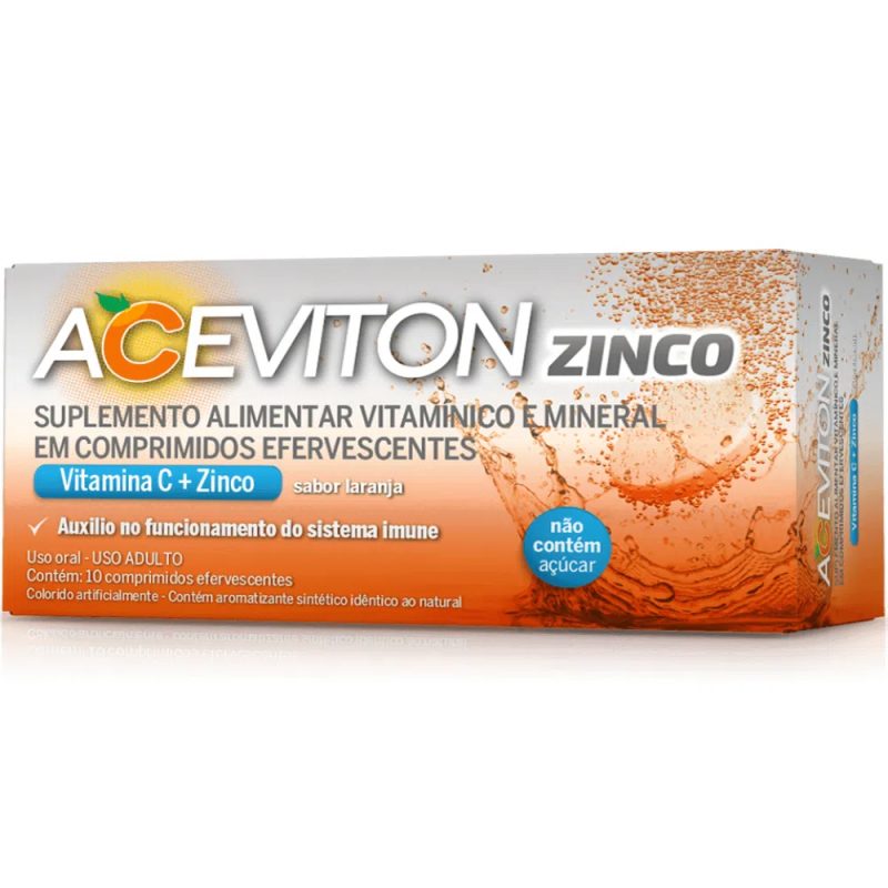 VITAMINA C ACEVITON+ZINCO COM 10 COMPRIMIDOS EFERVECENTES