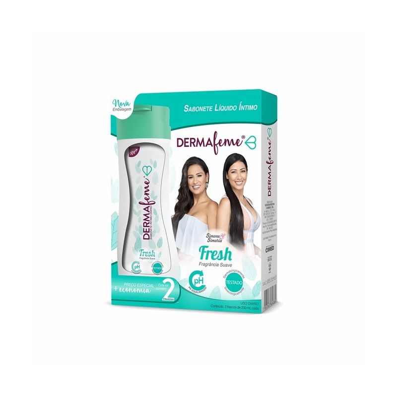 SABONETE ÍNTIMO DERMAFEME FRESH COM 2 UNIDADES