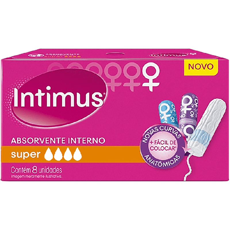 ABSORVENTE INTIMUS INTERNO SUPER COM 8 UNIDADES