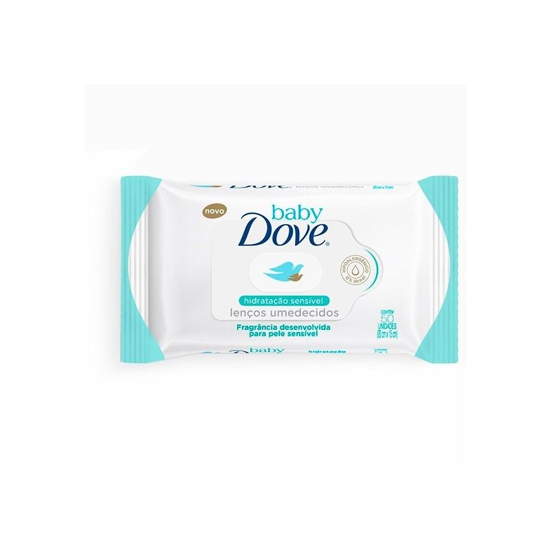 LENCO UMEDECIDOS DOVE BABY HIDR.SENSIV COM 50 UNIDADES