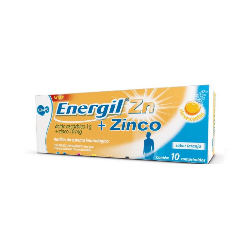 ENERGIL ZINCO 1G+ 10MG COM 10 COMPRIMIDOS EFERVESCENTE