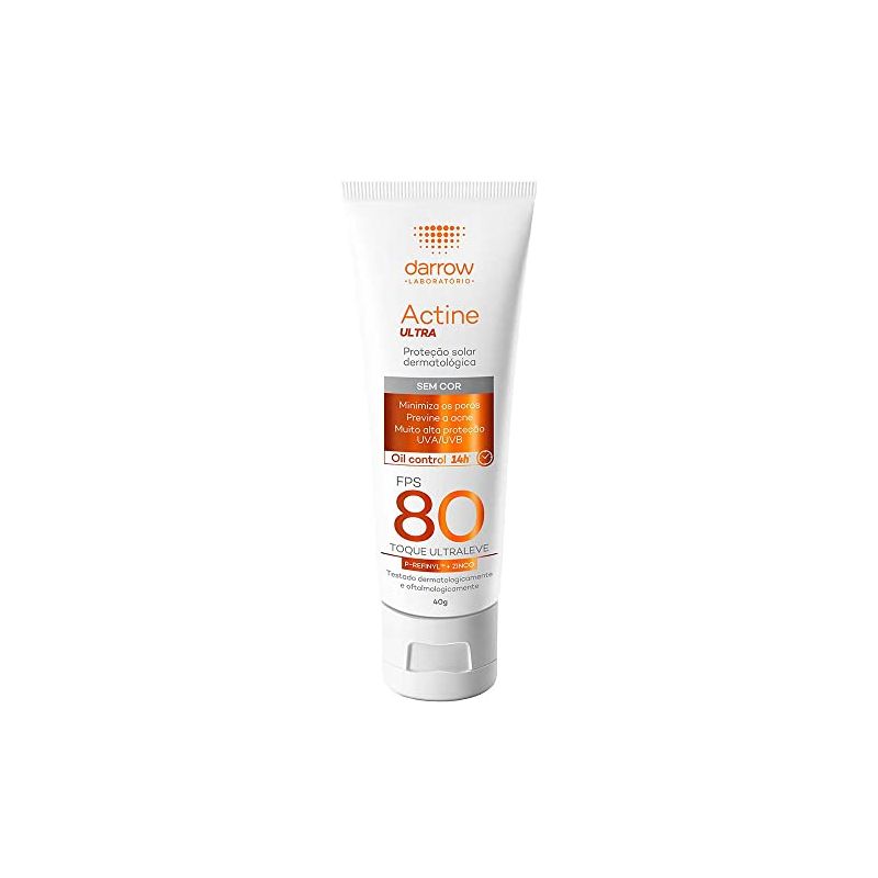 PROTETOR SOLAR DARROW ACTINE FPS 80 SEM COR 40g