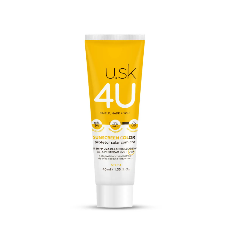 PROTETOR SOLAR USK UNDER 4U SUNSCREEN COLOR FPS50 COM 40ML 
