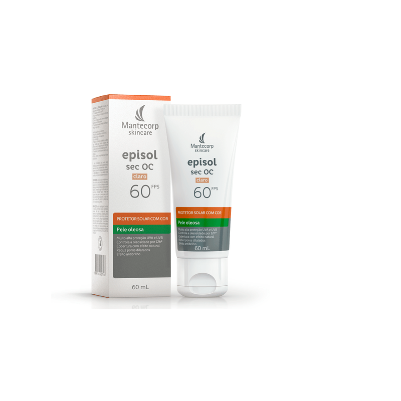 PROTETOR SOLAR FACIAL EPISOL SEC OC CLARO FPS 60 60ML