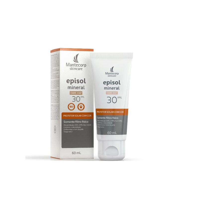 EPISOL MINERAL FGS30 PROTETOR SOLUÇÃO COM COR 60ML