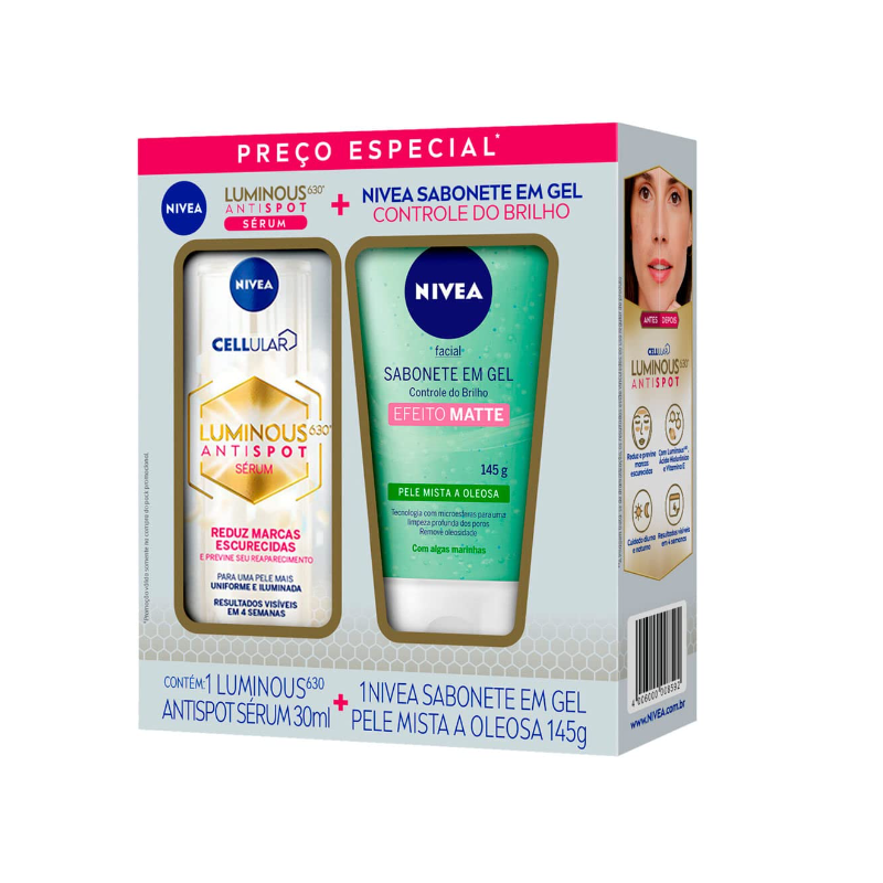 LUMINOUS SERUM 30ML+SABONETE GEL COM 145 GRAMAS