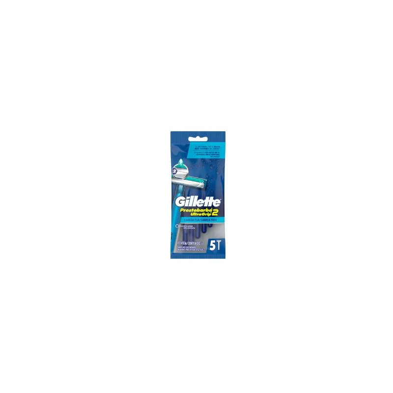 APARELHO PRESTOBARBA  ULTRAGRIP COM 5 UNIDADES