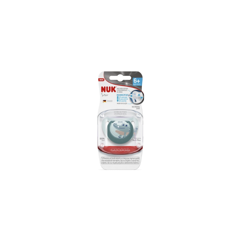CHUPETA NUK STAR BOY SILICONE S2 7344-2B