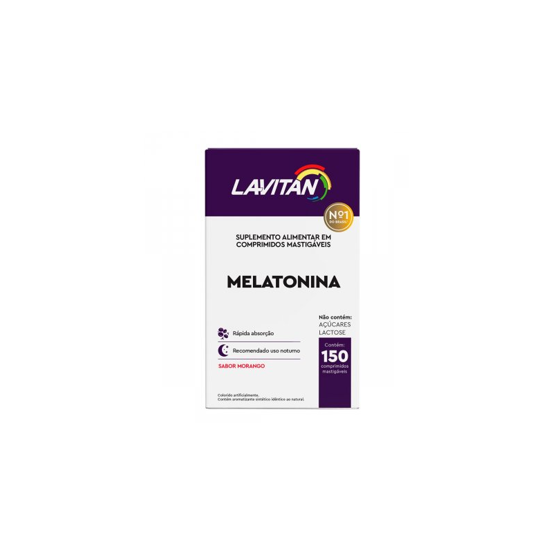 LAVITAN MELATONINA COM 150 COMPRIMIDOS SABOR MORANGO
